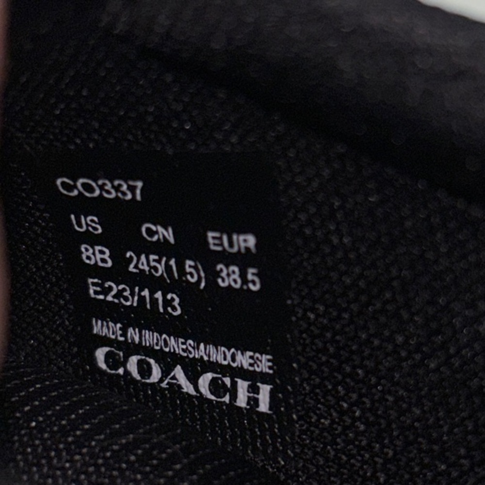 Coach Black and Tan Leopard Sneakers - Picture 9 of 10